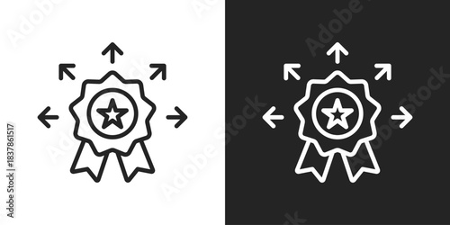 Branding Icon In Black And White Line Style