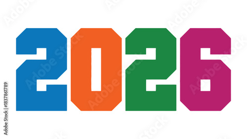 Numeric Chronicle 2026: An abstract visual representation of the year 2026, expressed with vibrant colors, this image serves as a symbolic marker for future projects and events.