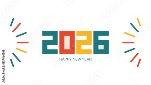 Year of New Beginnings: A vibrant display of the year 2026 with a warm message celebrating fresh starts and new opportunities.