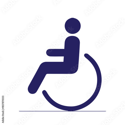 A clear graphic icon representing universal accessibility for individuals with disabilities, symbolizing inclusive design and facilities that promote equal access and support