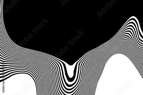 Modern abstract pattern with distorted lines and psychedelic fluid motion. Eps 10
