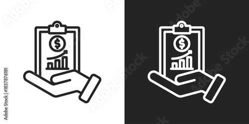 Perseverance Icon In Black And White Line Style