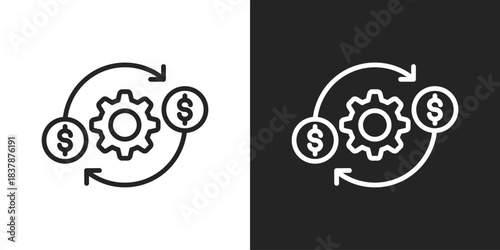 Balance Icon In Black And White Line Style