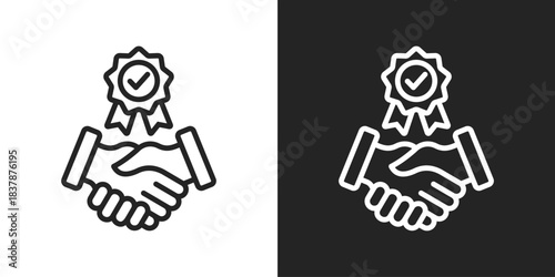 Transparency Icon In Black And White Line Style