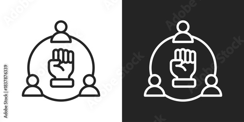 Success Icon In Black And White Line Style