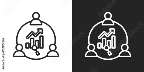 Audit Icon In Black And White Line Style