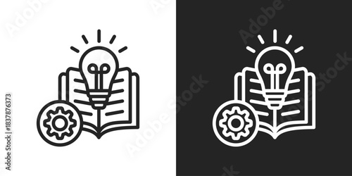 Teamwork Icon In Black And White Line Style