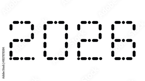 2026 Digital Countdown: The digital display of the year 2026, represented in a sleek, modern font, symbolizes future vision and anticipation.