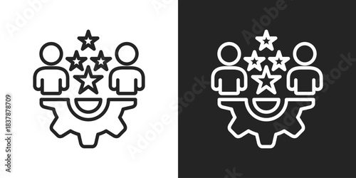 Professionalism Icon In Black And White Line Style