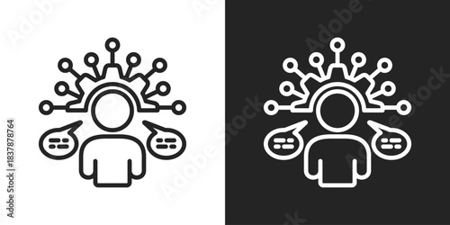 Responsiveness Icon In Black And White Line Style