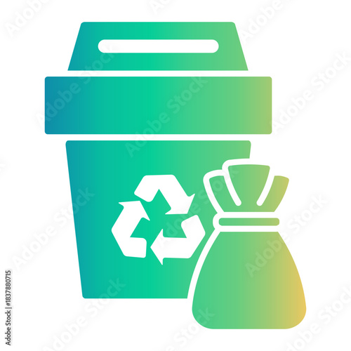 recycle bin Gradient icon