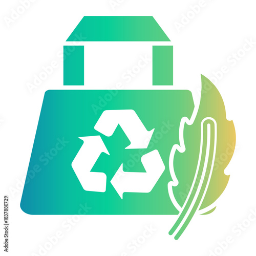 recycle bag Gradient icon