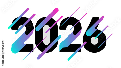 2026: A visual representation of the year 2026, rendered in a modern, stylish manner.