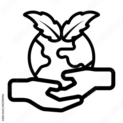 save the world Line Icon