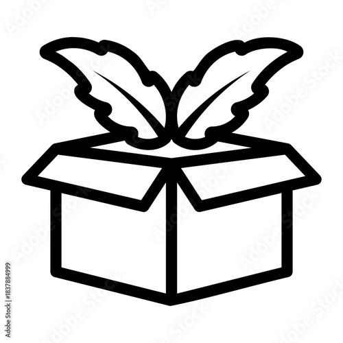 eco packaging Line Icon