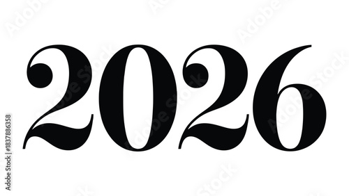 Numerals 2026: Bold numerals, prominently display the year 2026, marking a significant point in time, perhaps signaling future goals, aspirations, or events. 