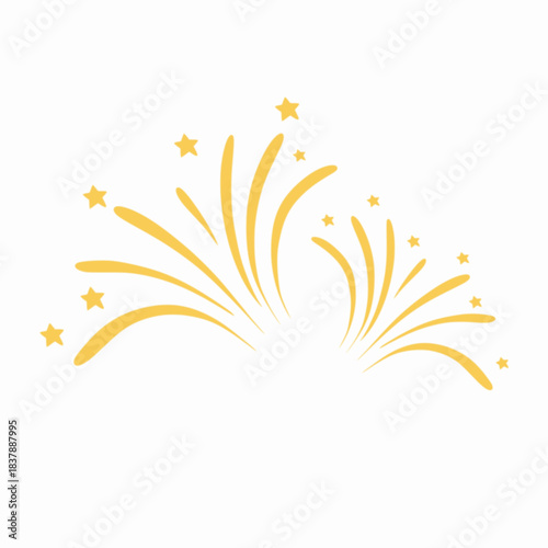 Wallpaper Mural Vector firework sparkling is isolated on the white background	 Torontodigital.ca