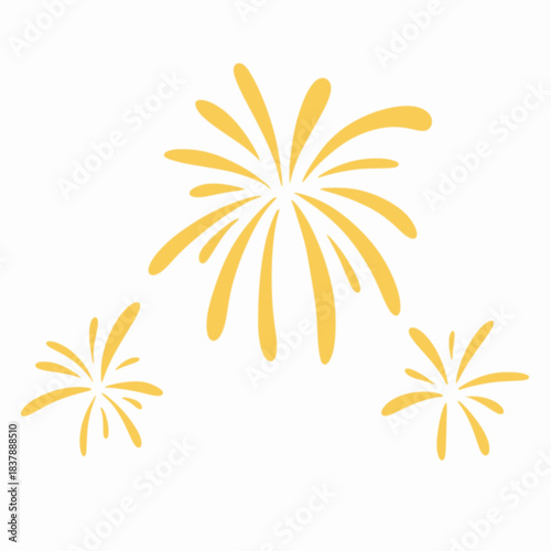 Vector firework sparkling is isolated on the white background	