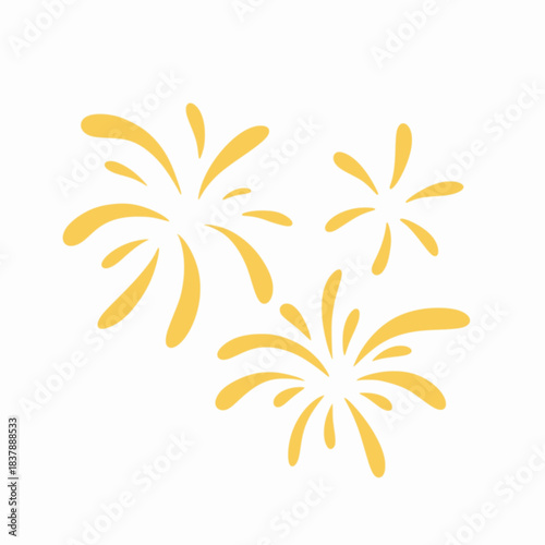 Vector firework sparkling is isolated on the white background	
