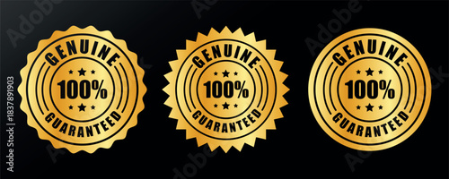 100% satisfaction guaranteed seal or label flat icon design	

