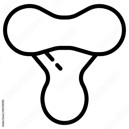 Mushrooms icon. Mushroom stem and cap, thin line design. The body of the fungus, linear symbols collection. isolated vector illustration.