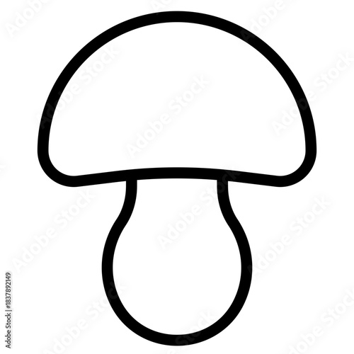 Mushrooms icon. Mushroom stem and cap, thin line design. The body of the fungus, linear symbols collection. isolated vector illustration.