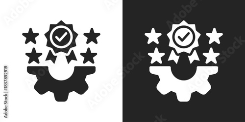 Reliability Icon In Black And White Glyph Style