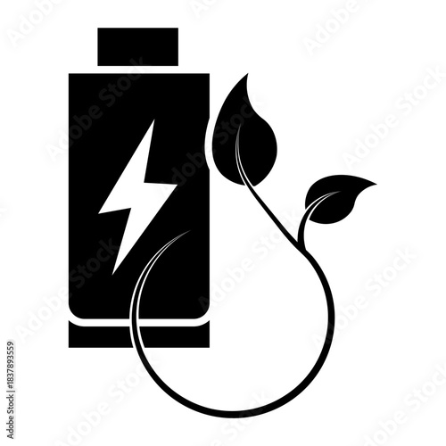 eco battery Solid icon