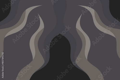 Abstract illustration with dark waves. Waves wallpaper.