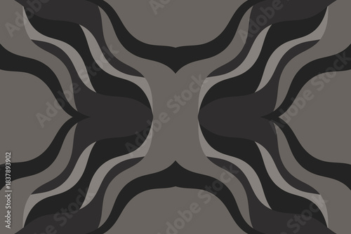 Abstract illustration with dark waves. Waves wallpaper.