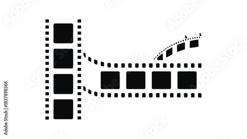 Film strip vector illustration for cinema movie and photography