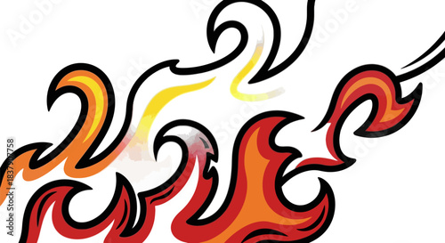 Fiery Flames Dancing in a Dynamic Display of Heat and Energy.