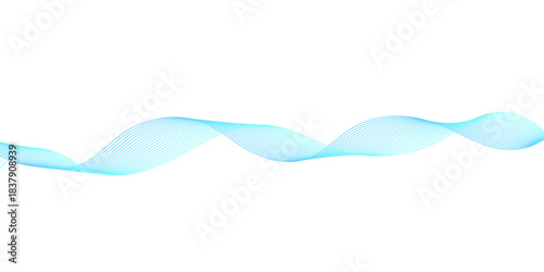 Abstract blue vector background with flowing wave lines, ideal for modern digital design concept wallpaper