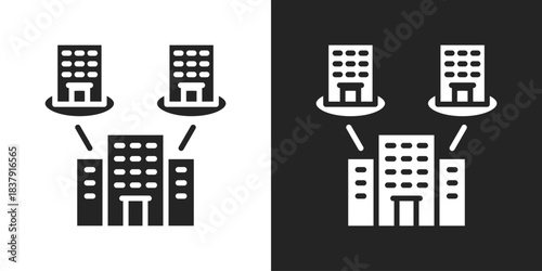 branch Icon In Black And White Glyph Style