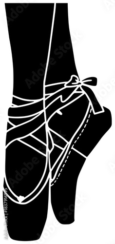 ballet illustration ballerina silhouette dancer logo performance icon elegance outline dance art ribbon fashion pointe stage pink elegant beauty shape women vector graphic background