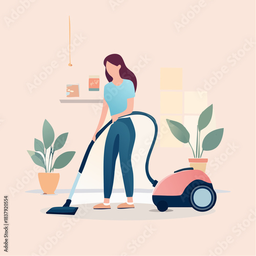 Icône géométrique de tâche ménagère et d’entretien domestique