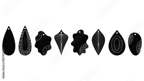 Earring svg designs laser cut files jewelry making templates