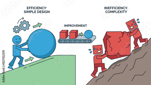 Business Efficiency and Process Improvement Contrasted with Inefficiency