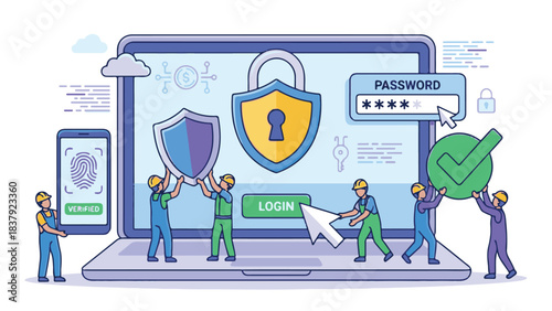 Cybersecurity and Digital Identity Verification with Laptop and Smartphone
