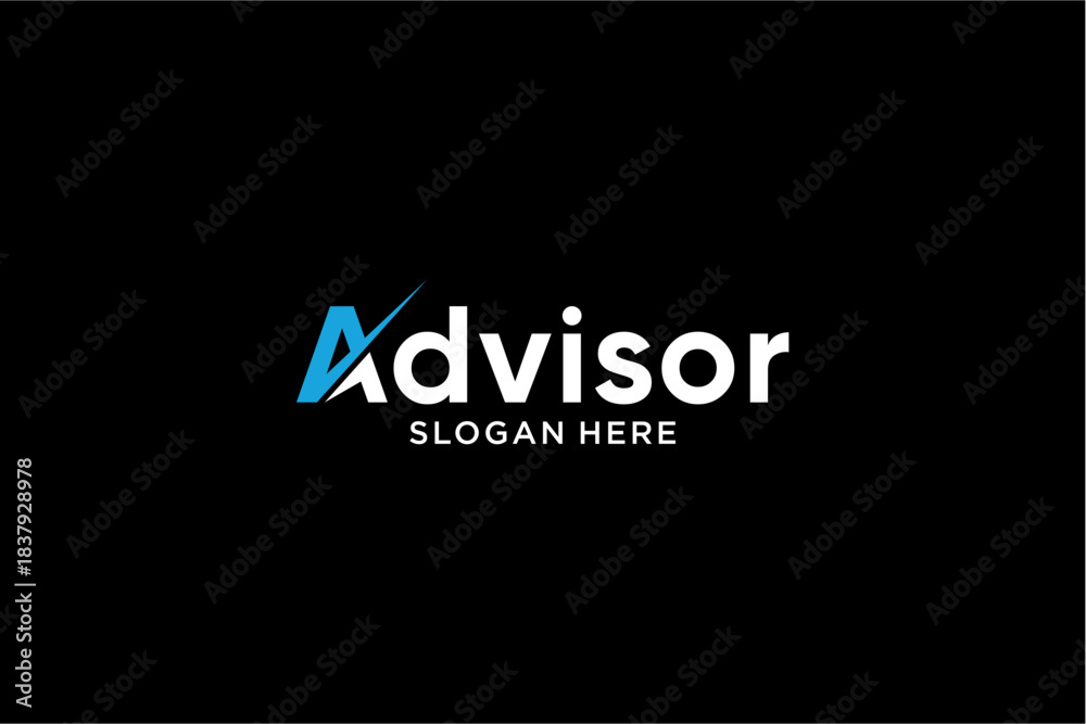 Obraz premium Modern Advisor Logo with Abstract Element.