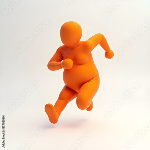 3d man running