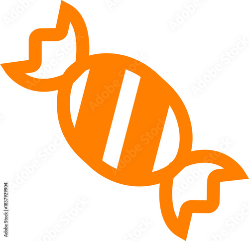 Candy sweets icon in colorful flat line style featuring confection, dessert, treat, bonbon, sugar, snack and related synonym elements for holiday graphics, packaging, party design and decoration