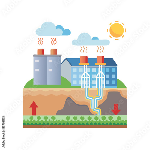 Renewable Geothermal Energy Icon