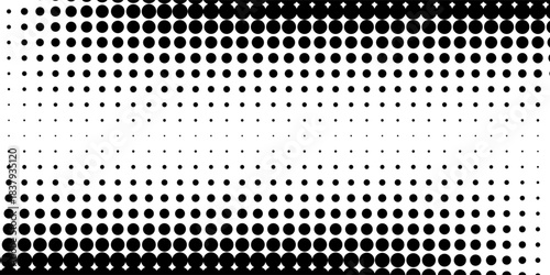 Abstract dotted halftone gradient texture. Vanishing polka dot background. Repeating dots gradation illustration abstract simple