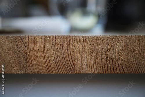 Unique wood slab with visible annual rings. Ideal for exclusive furniture, tabletops, and eco-style decor, adding natural charm.