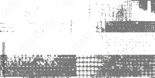 Abstract grunge background with textured paint and vintage sketch elements