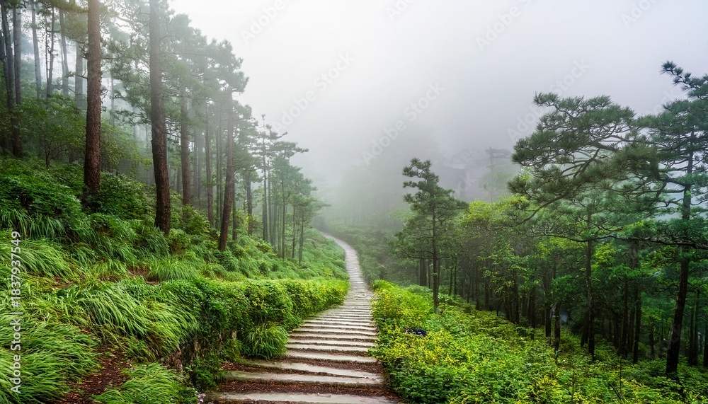 Obraz premium footpath in the forest