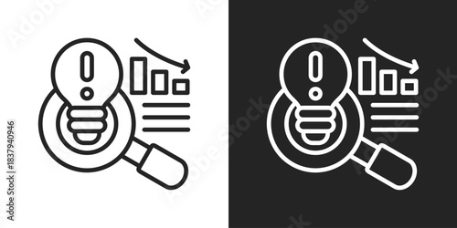 Identification Icon In Black And White Line Style