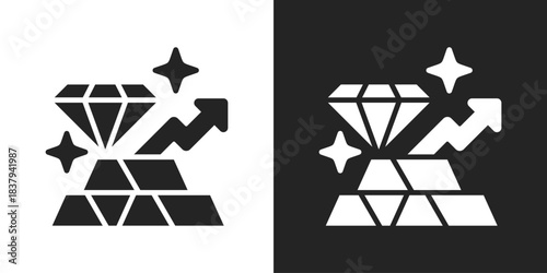 Value Icon In Black And White Glyph Style