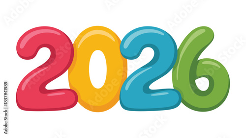 Vibrant Year Ahead 2026: The colorful number 2026 boldly stands out, a vibrant declaration of the approaching year.